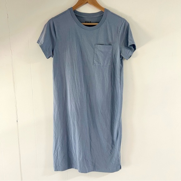 Pact Softspun Cotton Tee‎ Dress in Light Blue sz S - Picture 2 of 4